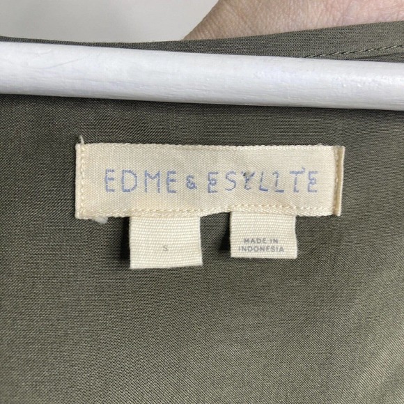 Anthropologie EDME & ESYLLTE Freya Color Block Green and Black Dress S - Picture 14 of 14